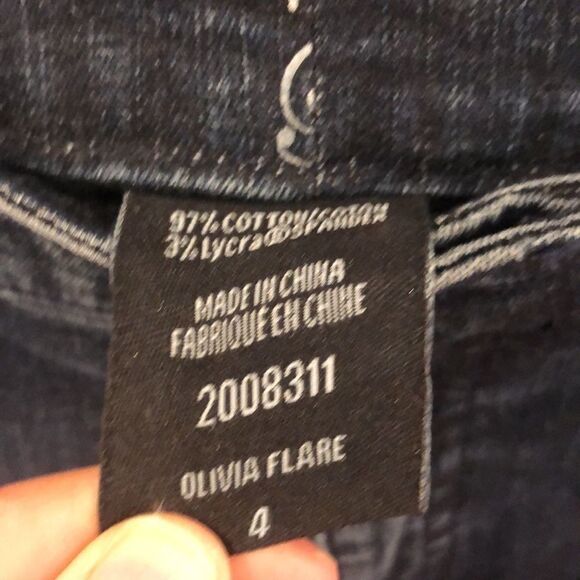 3/$15 Diamond Denim Olivia Flare Jeans - Picture 8 of 9